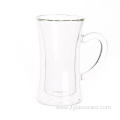 Double Wall Custom Glass Mug For White Tea